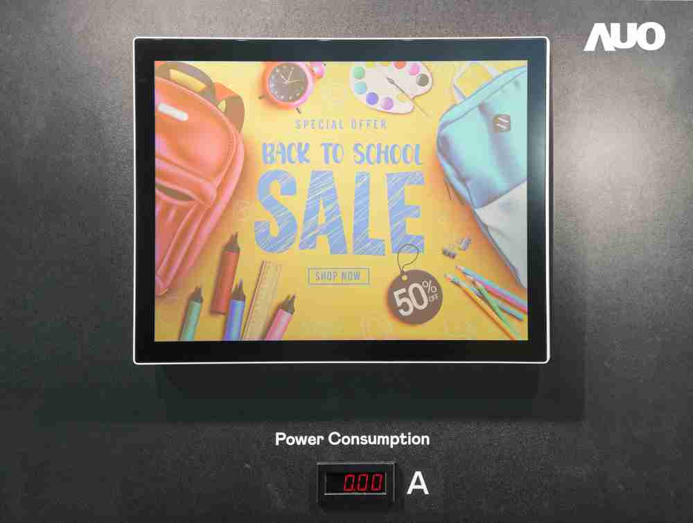 杏悦2展示胆固醇液晶超低耗能户外全彩显示器，，，，ChLC（胆固醇液晶）以双稳态技术使静态显示零功耗，，，具省电、、高彩度、、、环保的特性，，，还整合软硬件系统解决方案，，可透过单一云端平台管理