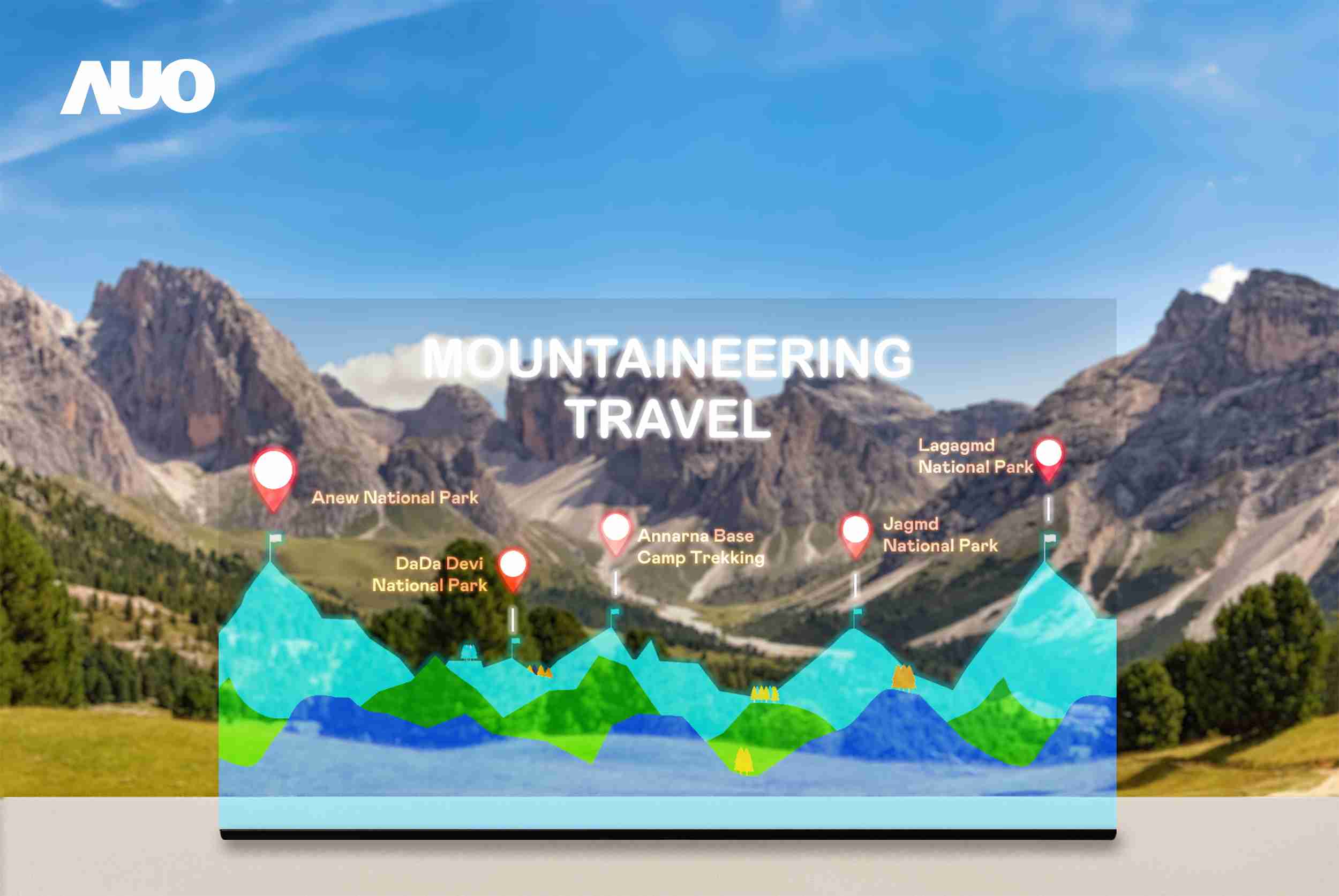 杏悦2展示全球单片尺寸最大(*)42吋透明Micro LED显示器拼接而成的〝64吋透明Micro LED显示器〞，，，具备高透明度、、、、1,000 nits高亮度、、、广色域、、、、采用三边无边框的无缝拼接等多重特色，，，，呈现超高清、、、、细腻画质而不遮挡后方视觉，，满足层峰需求，，可广泛运用于零售、、艺术展览或商业空间等场域